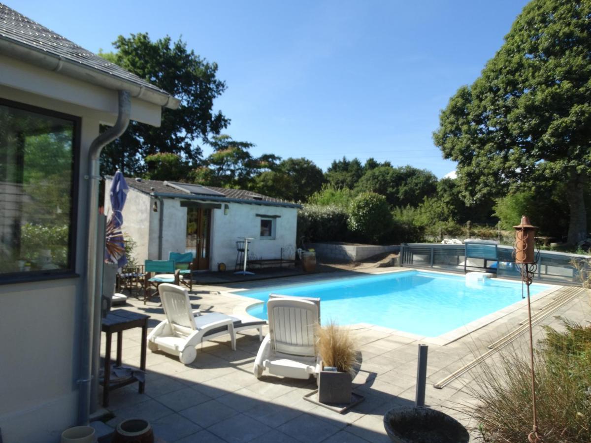 Maison Piscine Classee 4 Etoiles ギデル エクステリア 写真